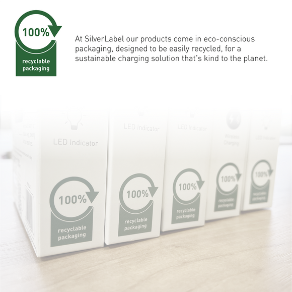 SilverLabel 1m USB-C to Lighting Cable White