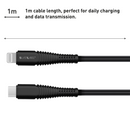 SilverLabel 1m USB-C to Lighting Cable Black -5