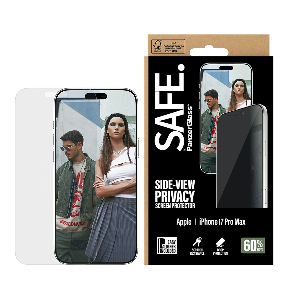 SAFE Privacy Glass for iPhone 17 Pro Max UWF w/Aligner
