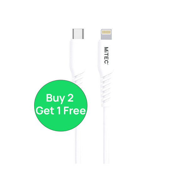 MiTEC USB-C to Lightning 1M Charging Cable - White